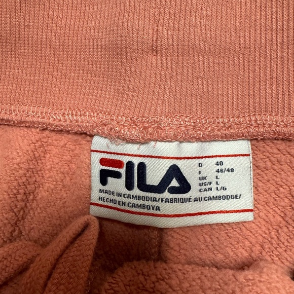 FILA Pink Jogger Sweatpants Size L - Picture 3 of 5